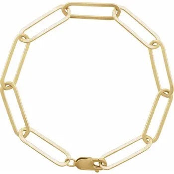 Gold Paperclip-Style Bracelet