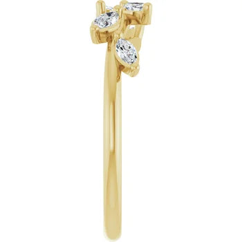 Diamond Leaf Ring