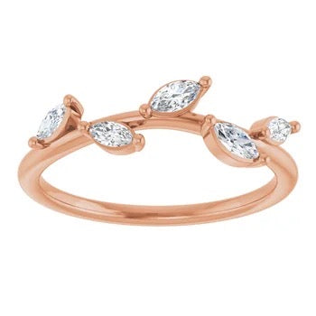 Diamond Leaf Ring