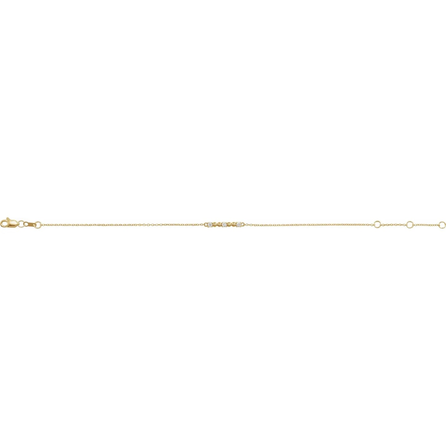 Diamond Beaded Bar Bracelet