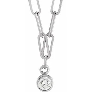 Diamond Micro Bezel-Set Necklace