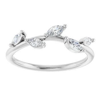 Diamond Leaf Ring
