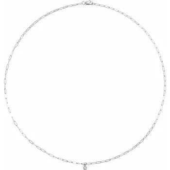 Diamond Micro Bezel-Set Necklace