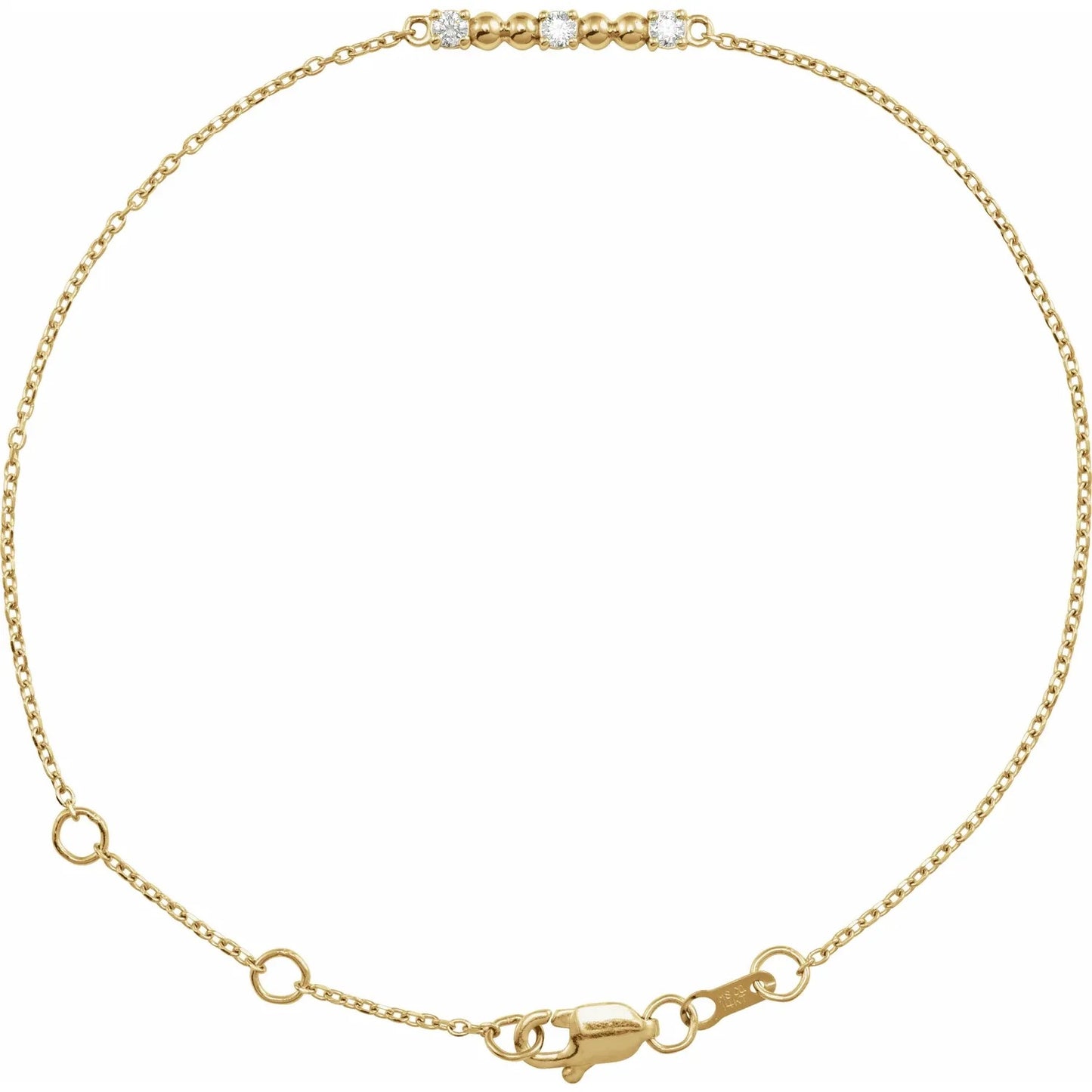 Diamond Beaded Bar Bracelet