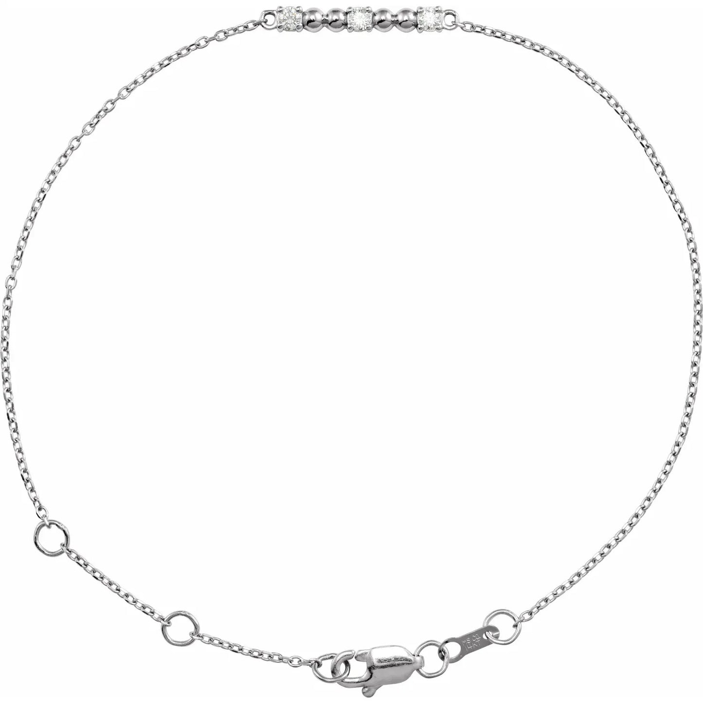 Diamond Beaded Bar Bracelet