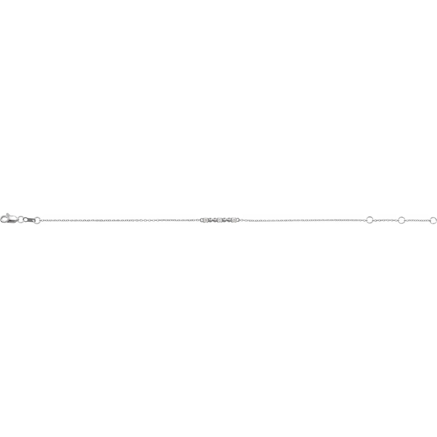Diamond Beaded Bar Bracelet