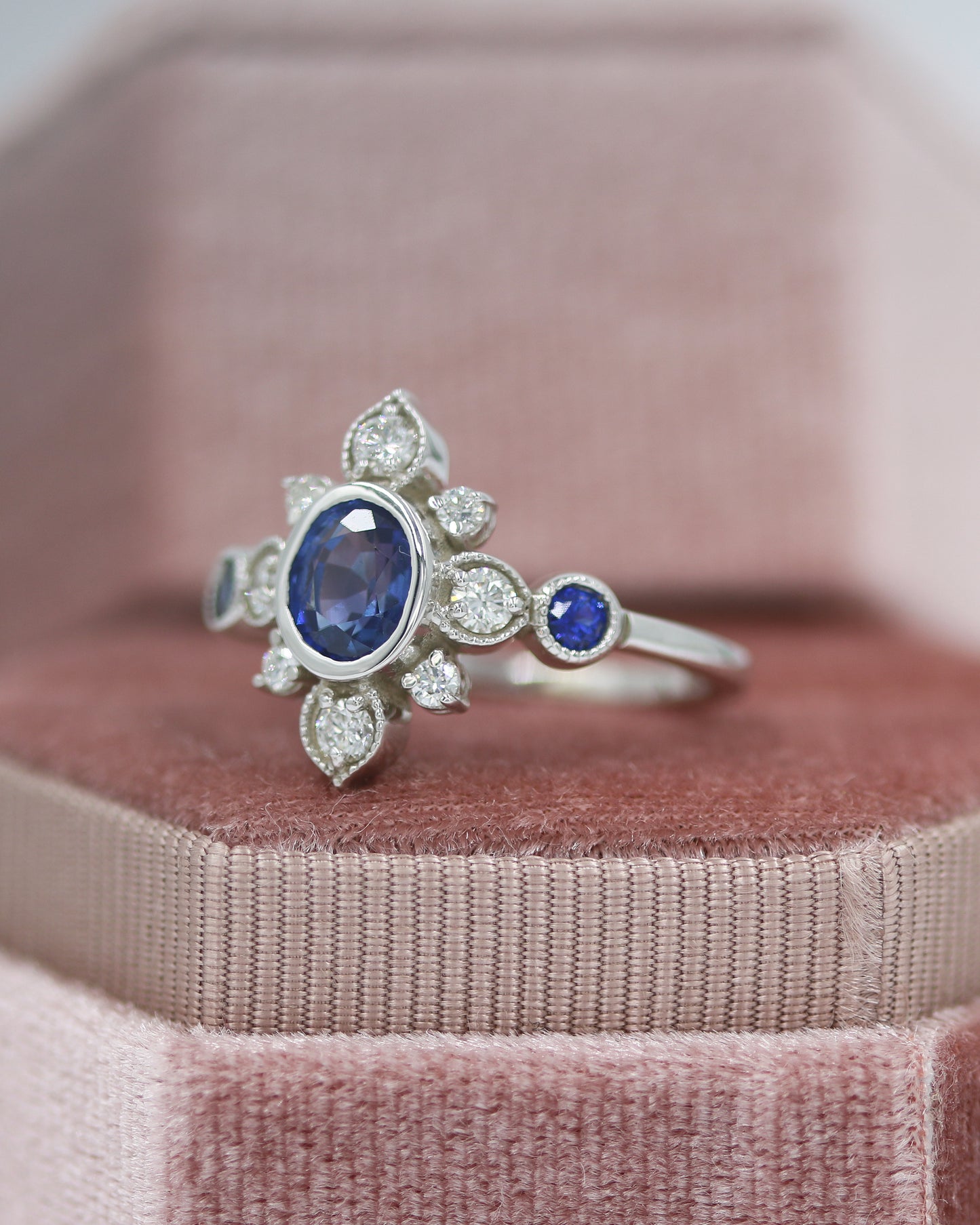 The Prim Sapphire and Diamond Ring