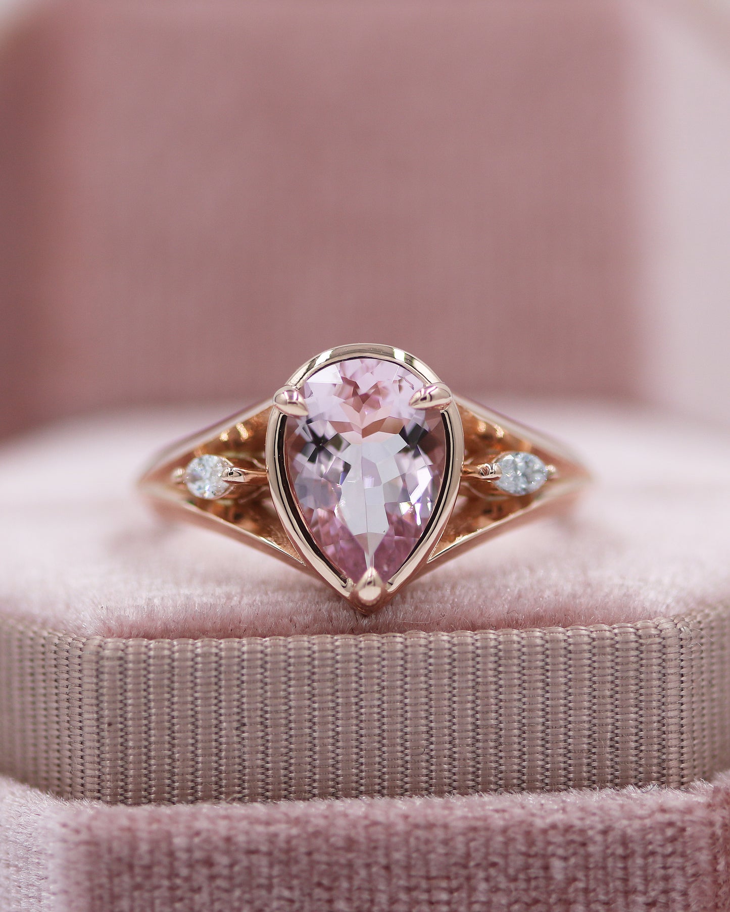 Morganite Pear Ring