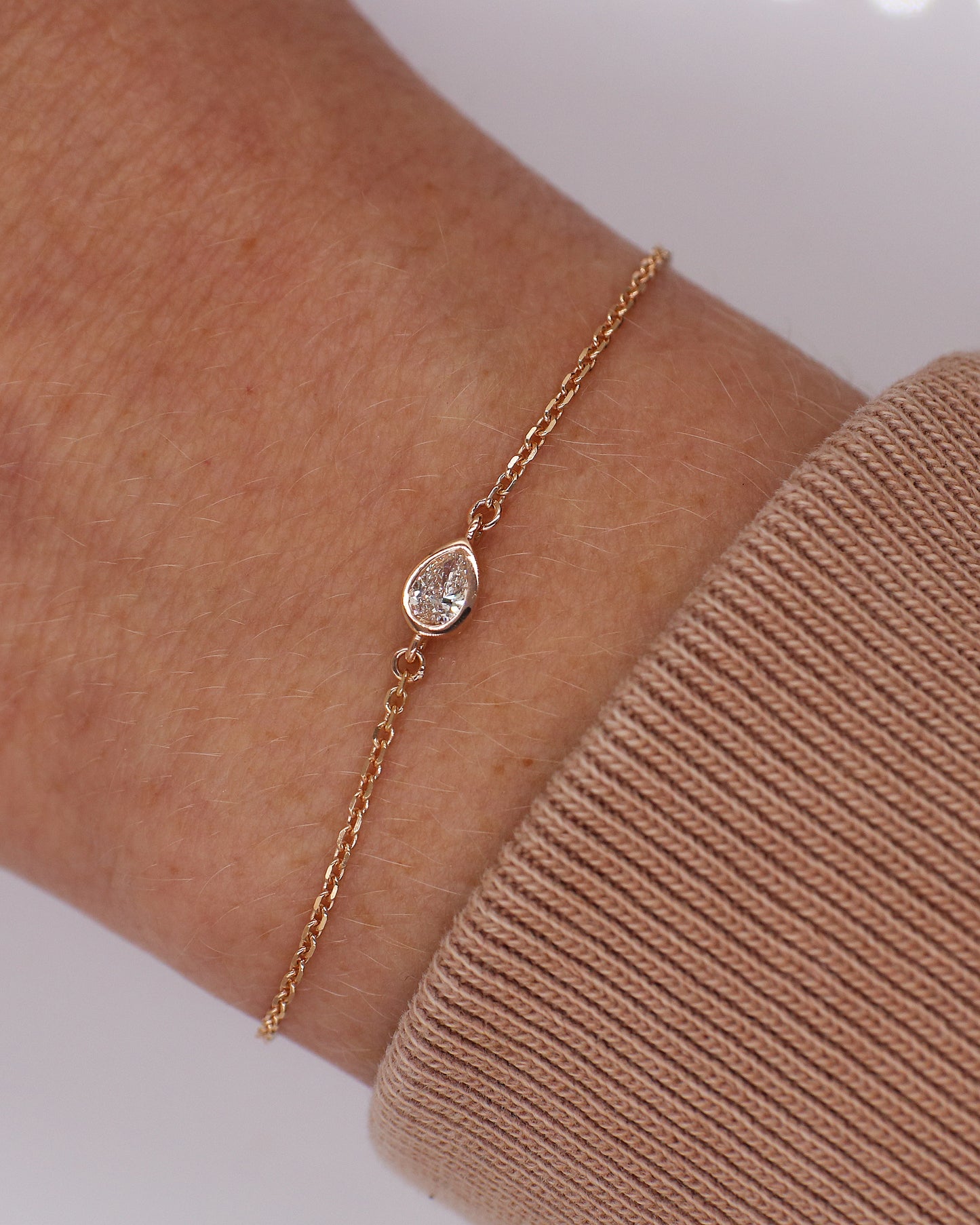 Pear Shaped Diamond Bracelet