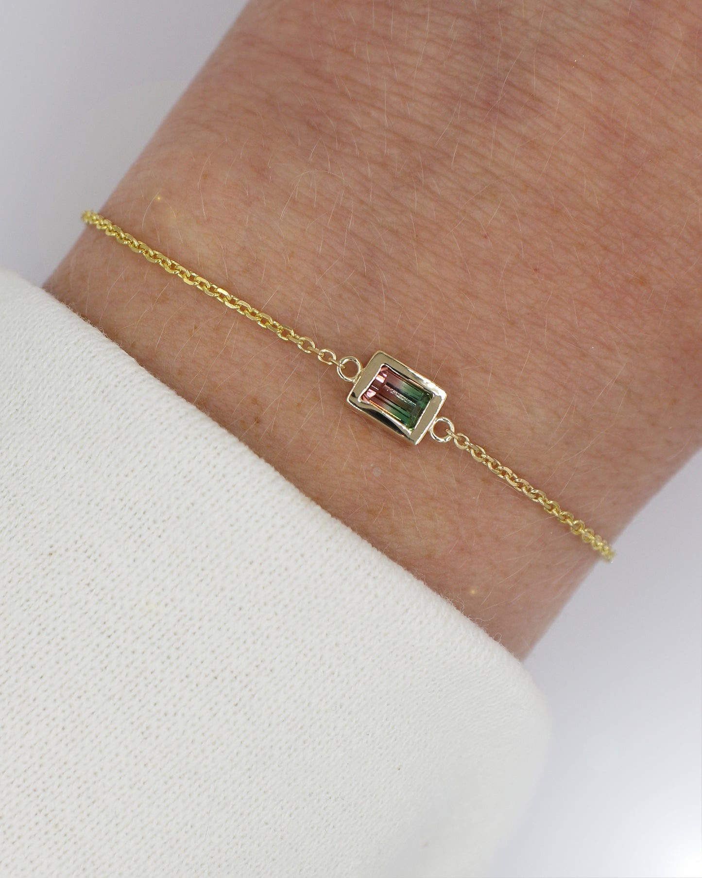 Watermelon Tourmaline Bracelet