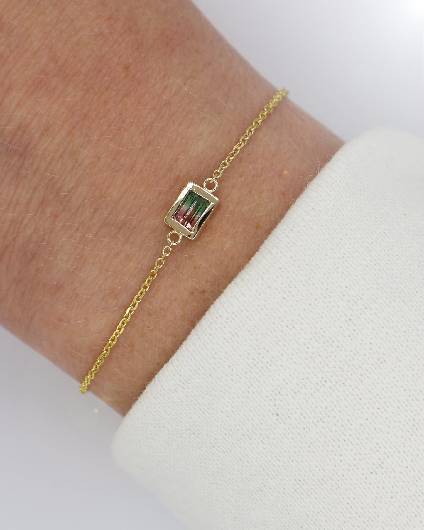Watermelon Tourmaline Bracelet