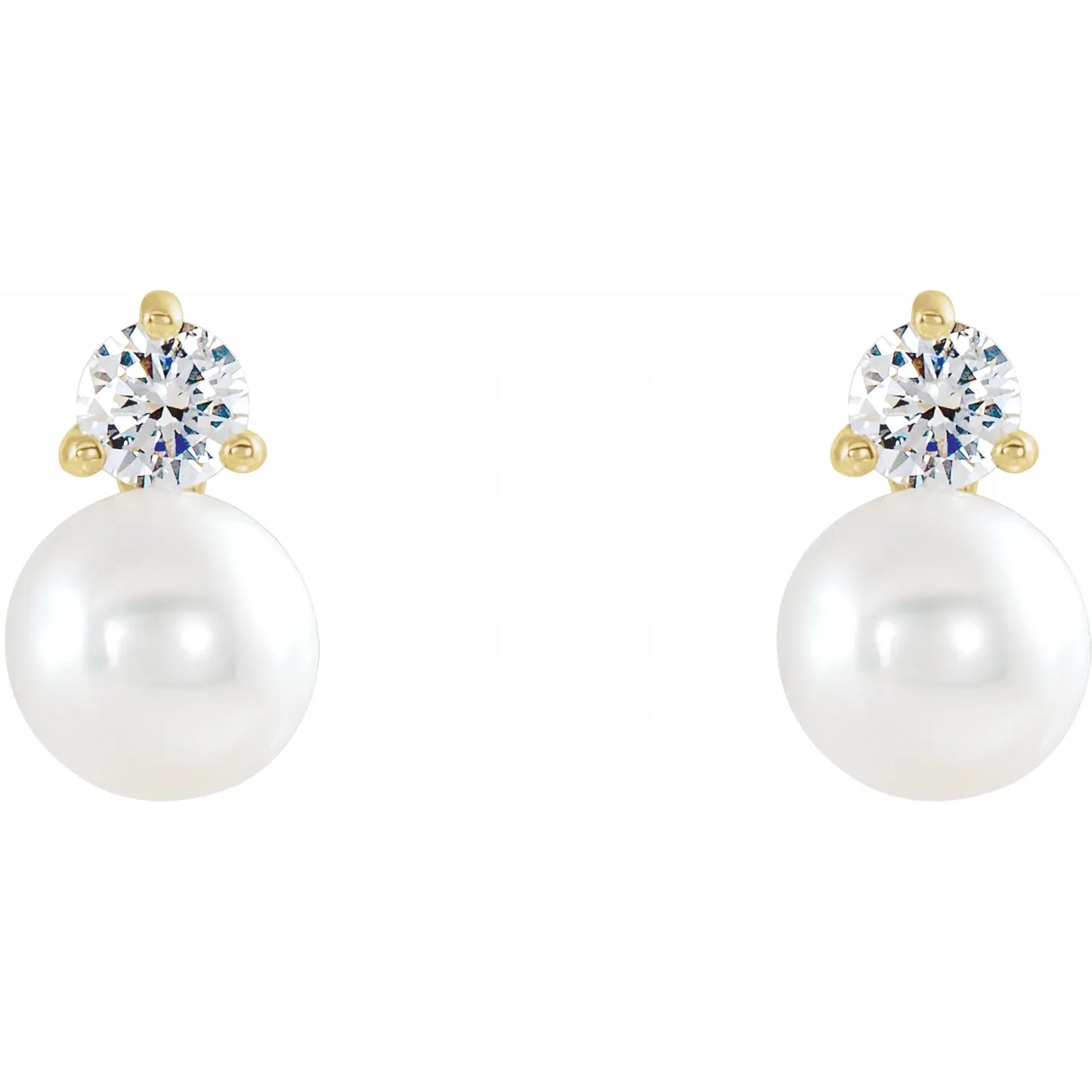 Pearl and Diamond Studs
