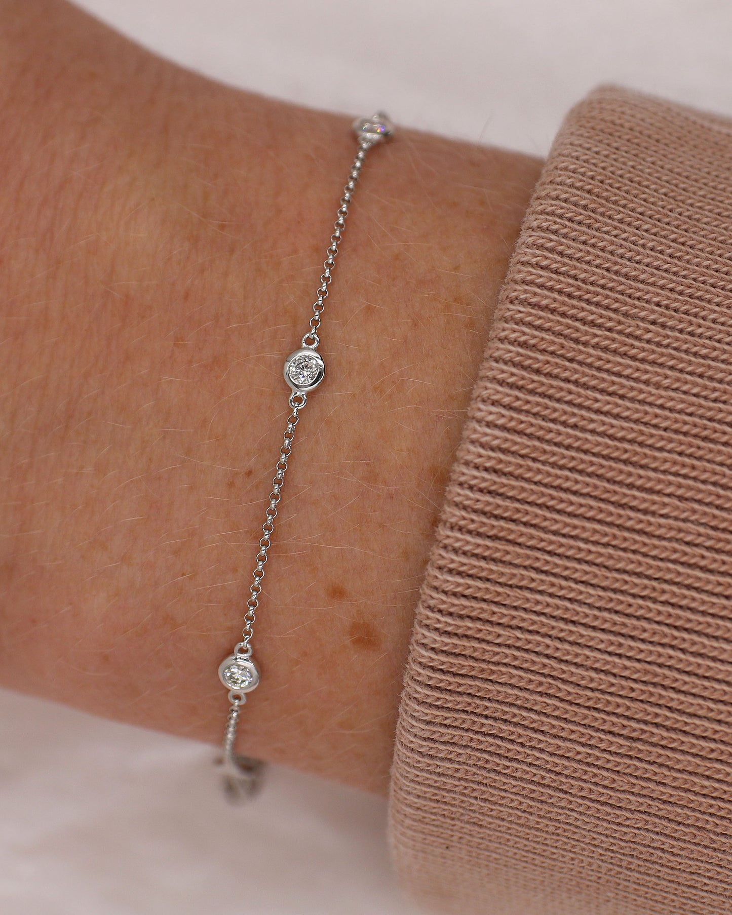 Diamond Bezel-Set Bracelet