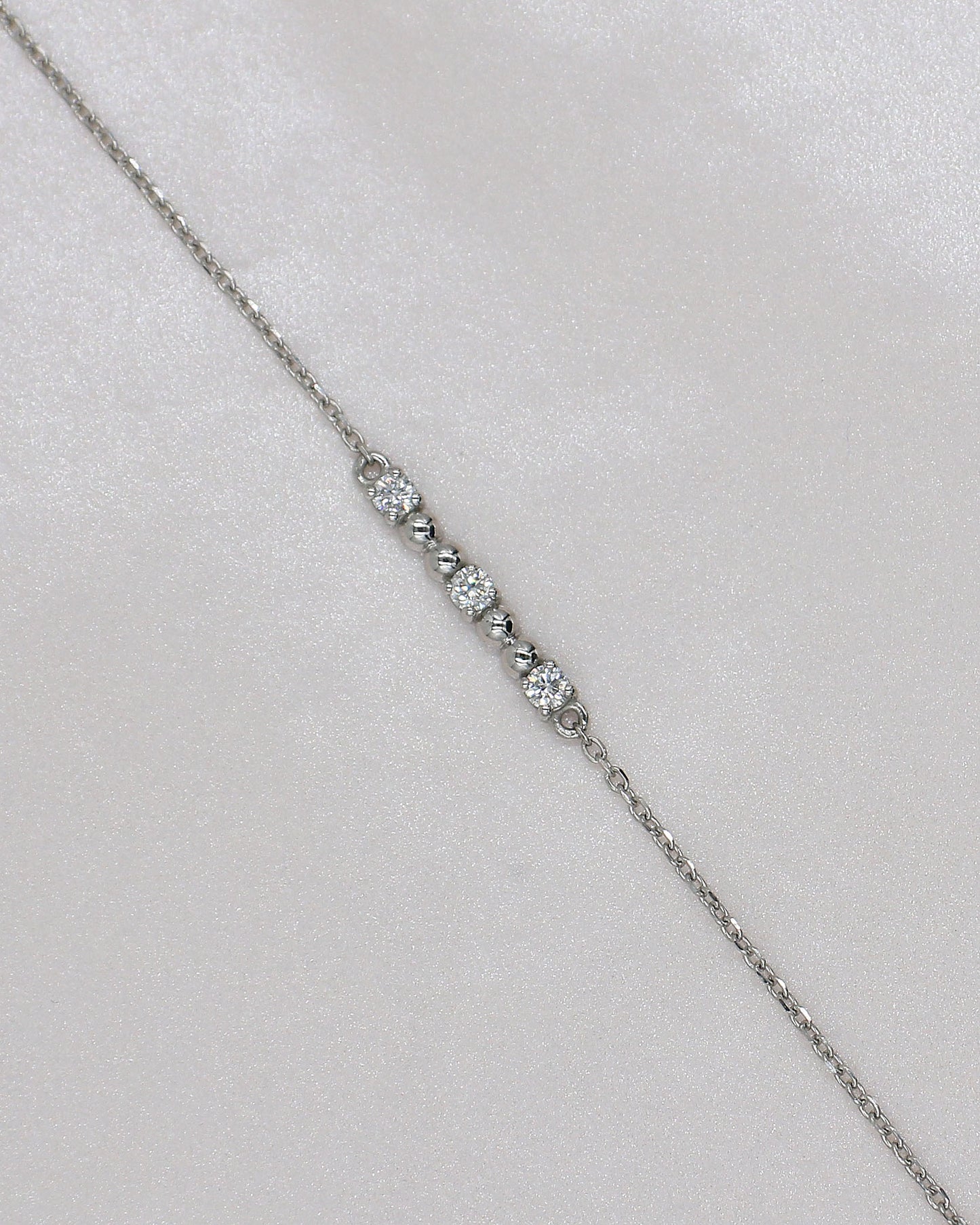 Diamond Beaded Bar Bracelet