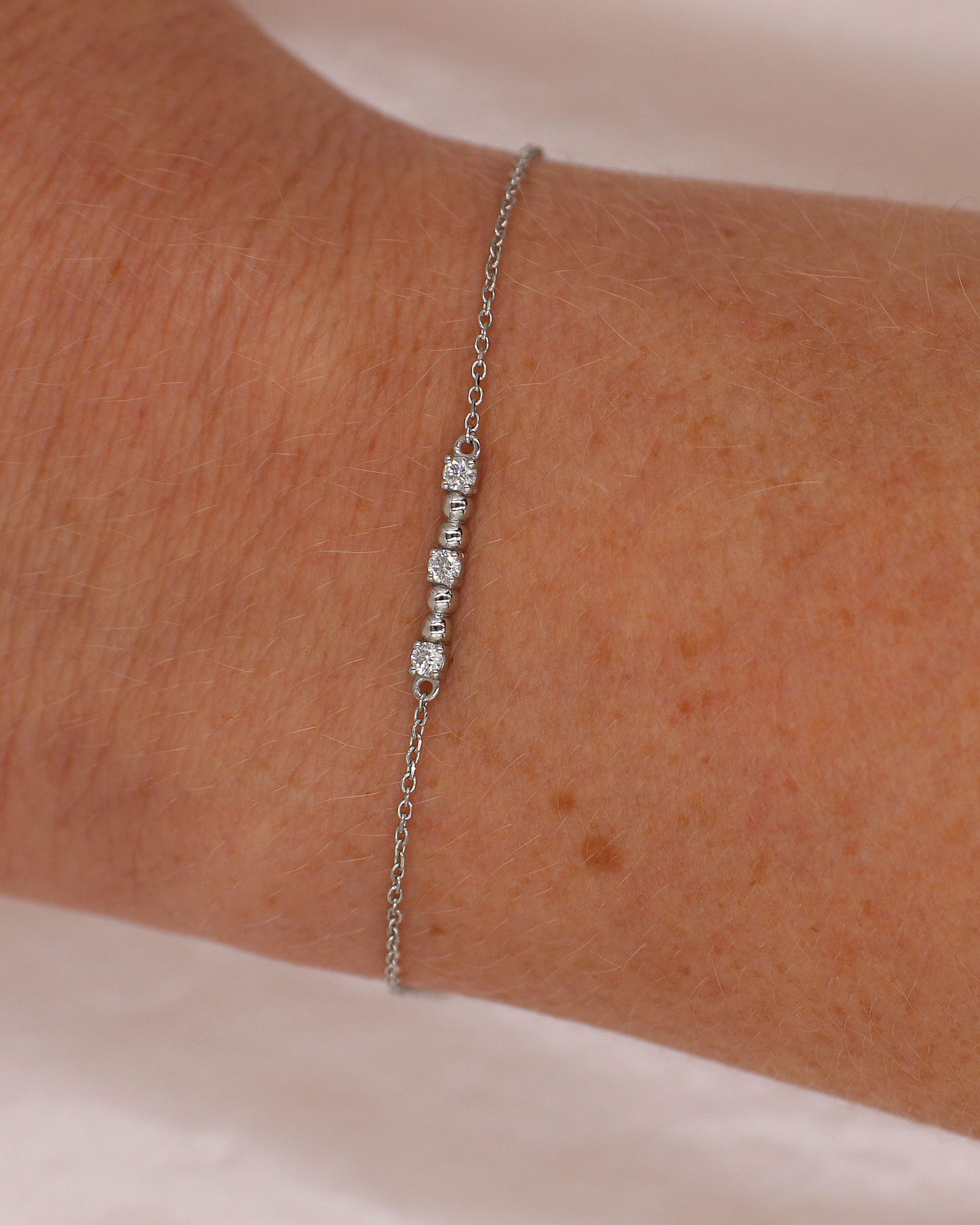 Diamond Beaded Bar Bracelet
