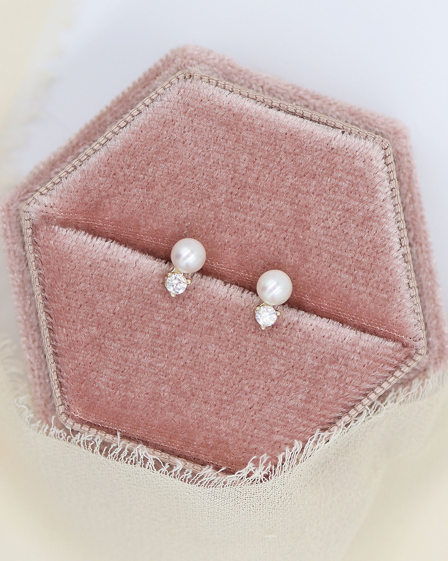 Pearl and Diamond Studs