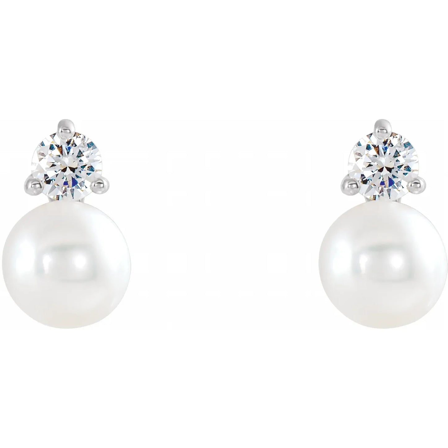 Pearl and Diamond Studs
