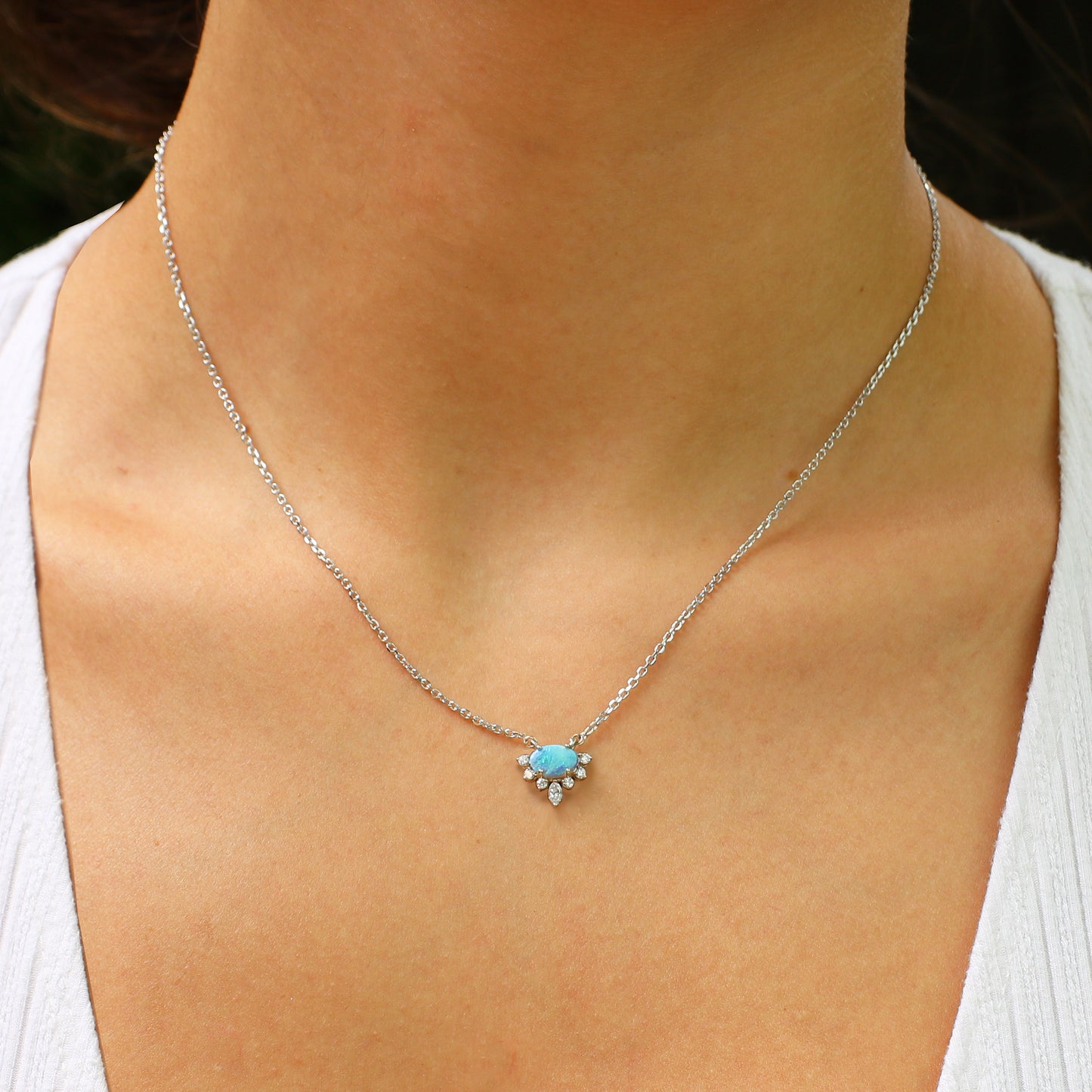 Blue Opal Necklace