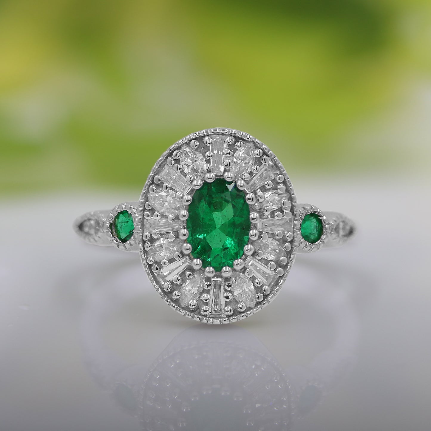 Emerald & Diamond Ring