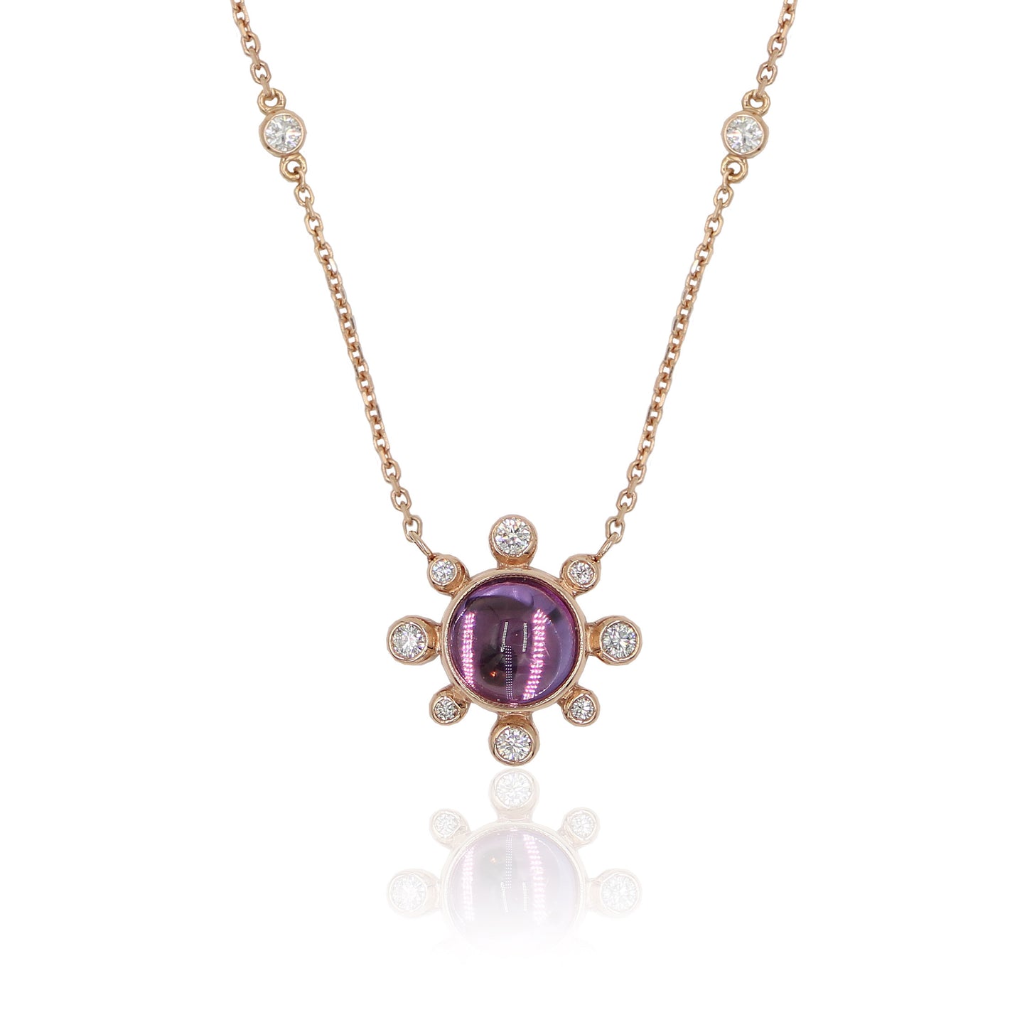 Rose Gold Amethyst Necklace