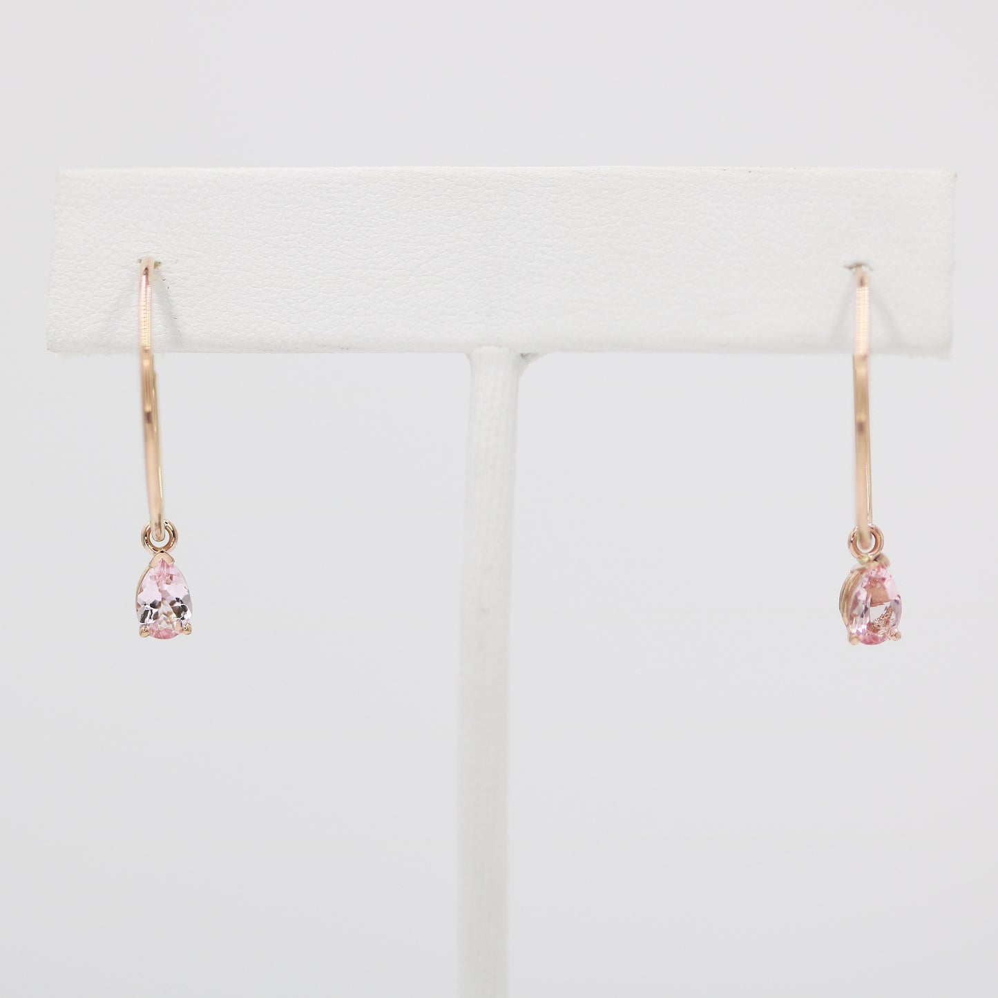 Morganite Hoops