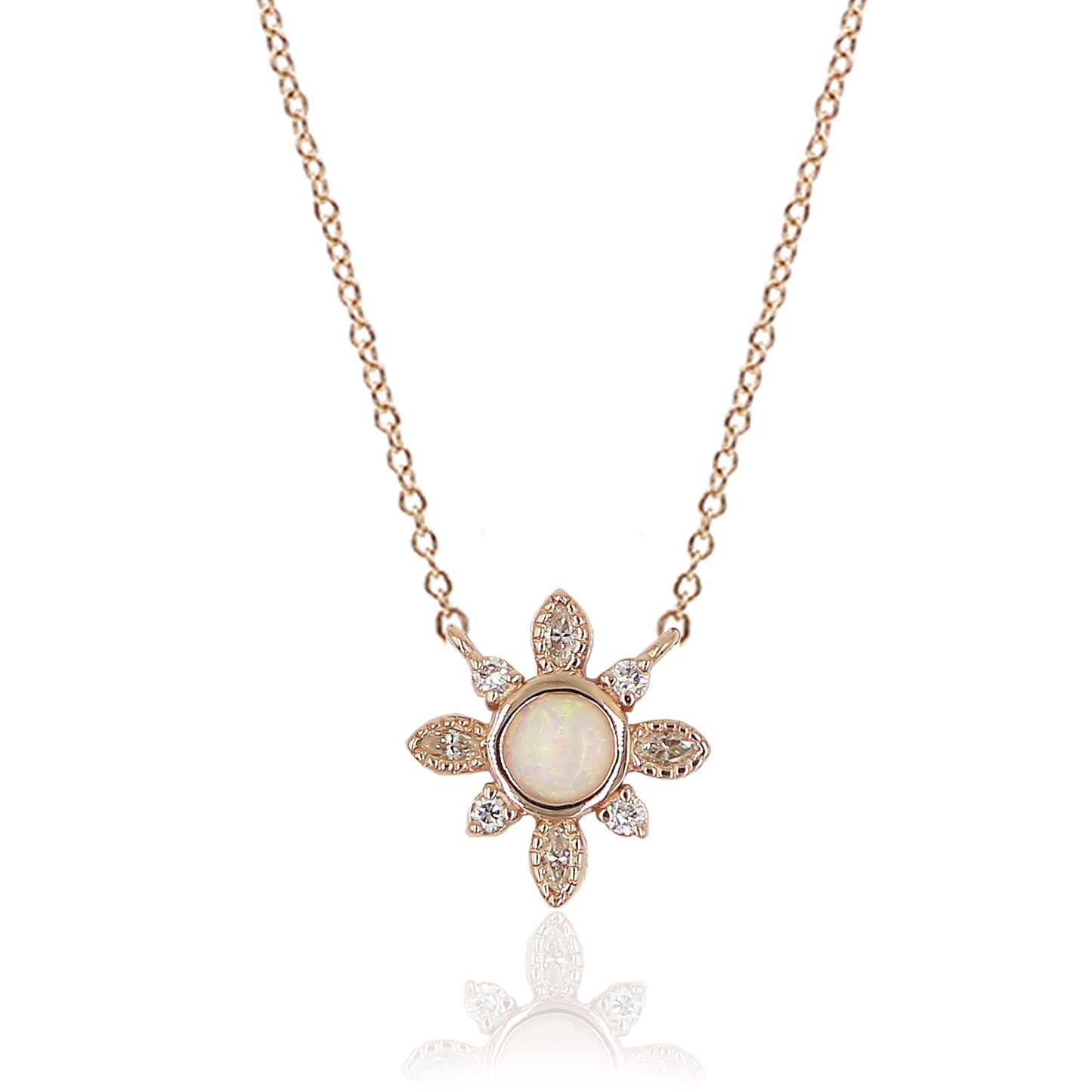 Opal & Diamond Necklace