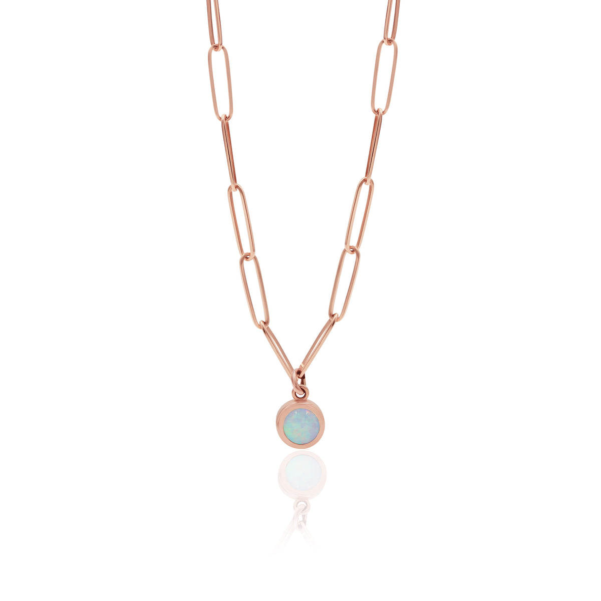 Open Clasp Paperclip Charm Necklace | Little Sky Stone