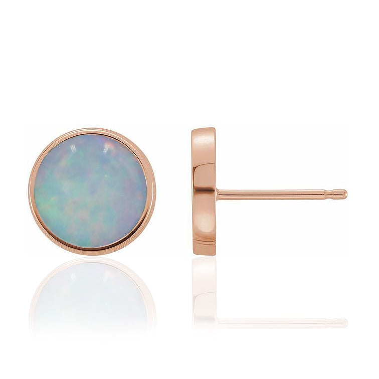 14KT Classic Opal Studs