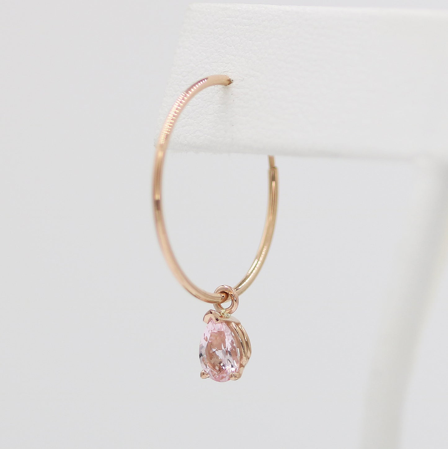 Morganite Hoops