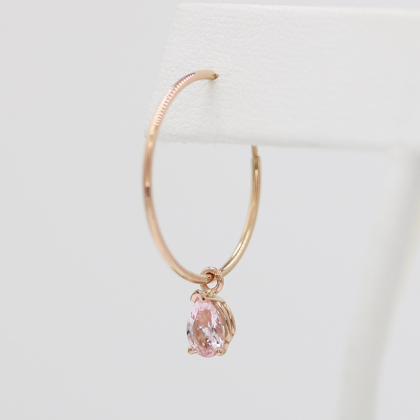 Morganite Hoops