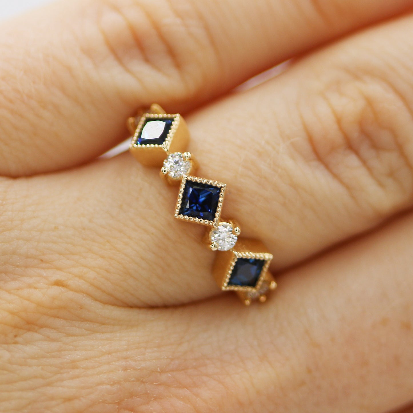 Sapphire & Diamond Band