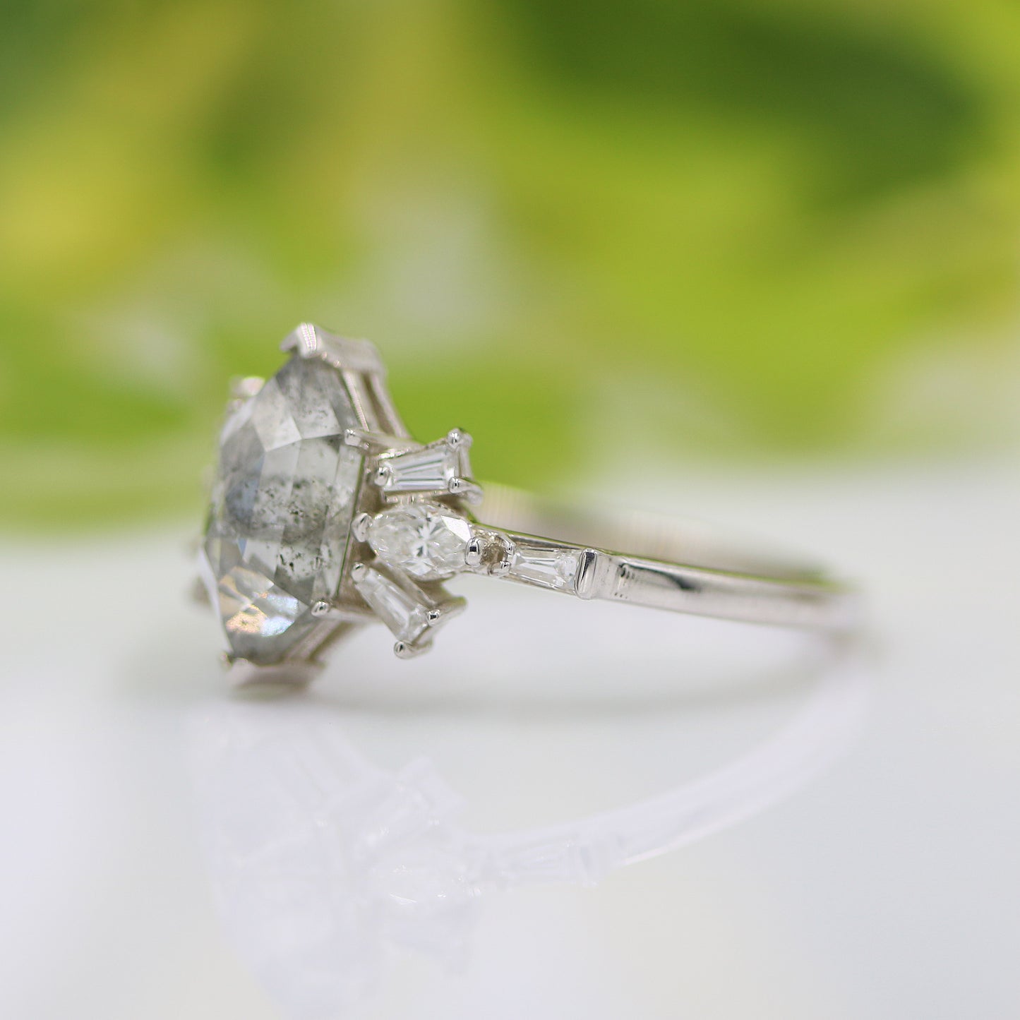 Salt & Pepper Diamond Ring