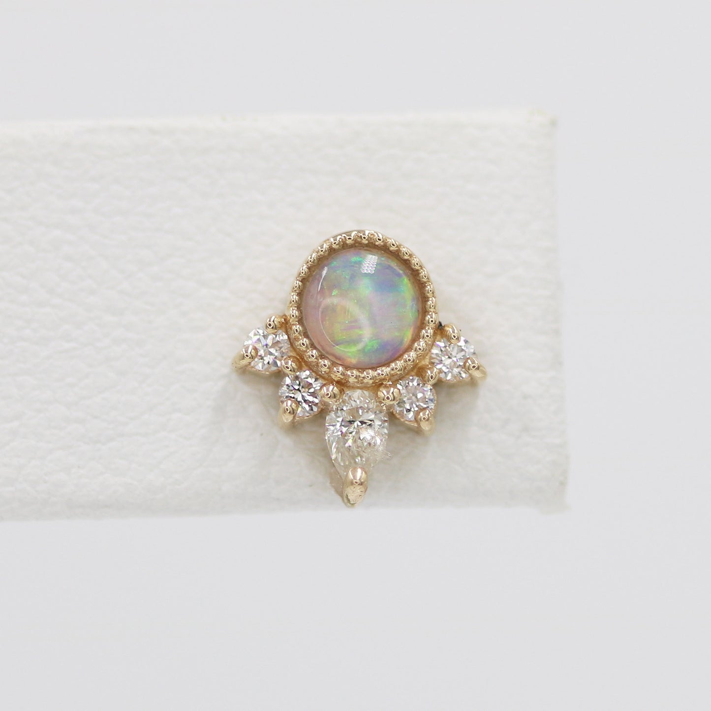 Opal & Diamond Studs