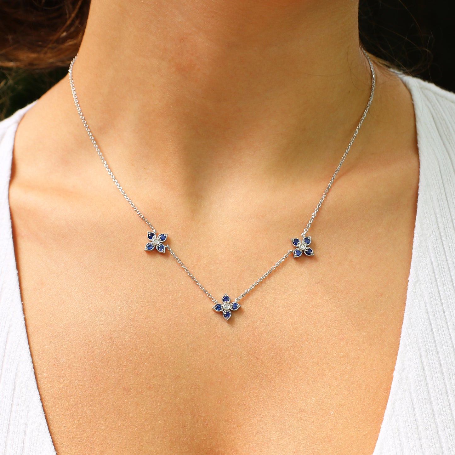 The Prim Sapphire and Diamond Necklace