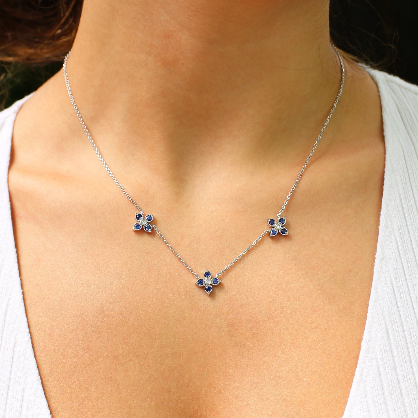 Sapphire and Diamond Necklace