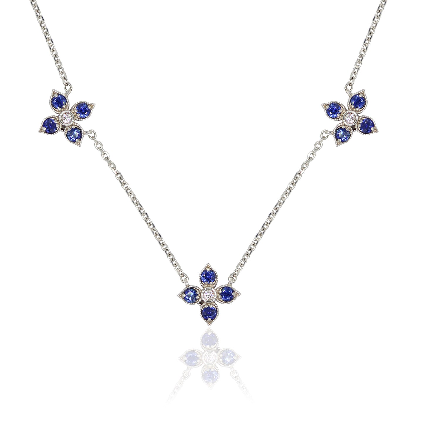 The Prim Sapphire and Diamond Necklace
