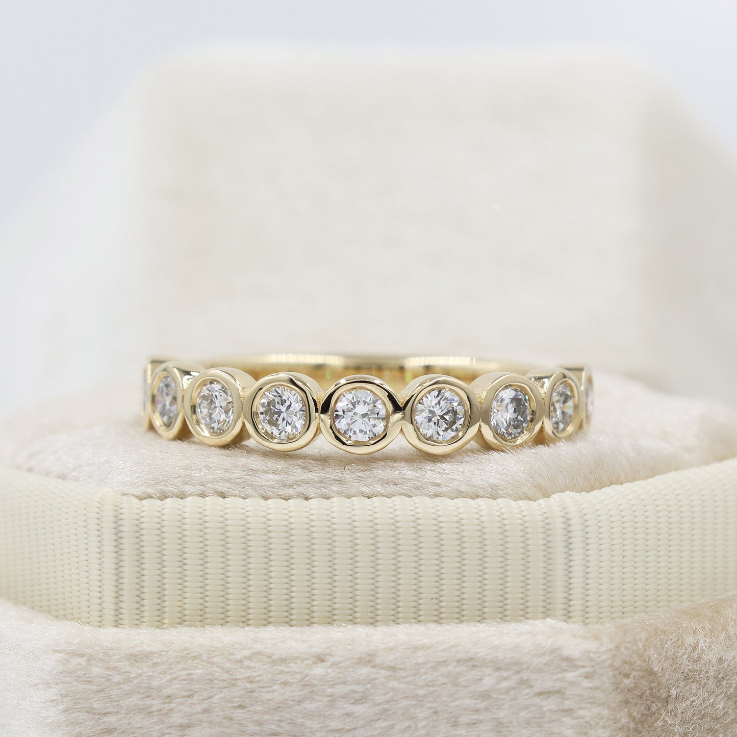 Smooth Bezel Set Band