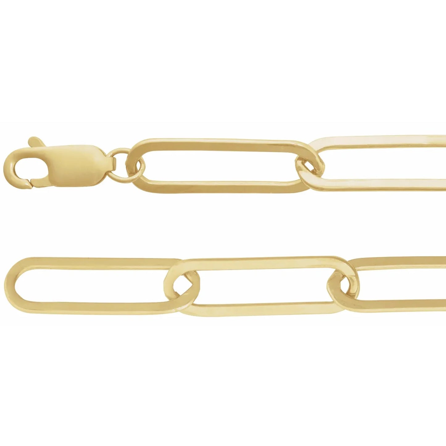 Gold Paperclip-Style Bracelet