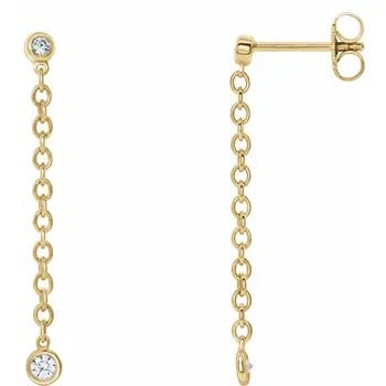 Load image into Gallery viewer, Diamond Hinged Hoop Chain Earrings
