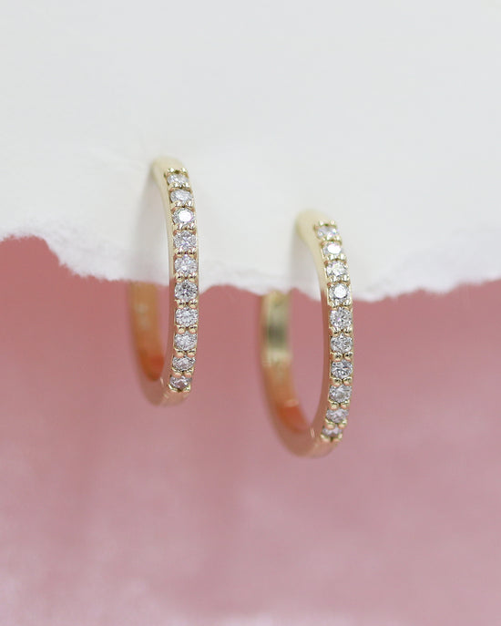 Natural Diamond Huggie Earrings