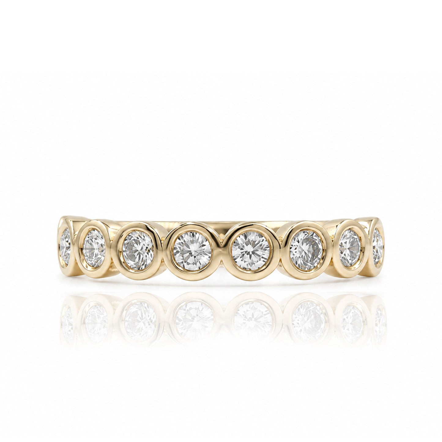 Smooth Bezel Set Band