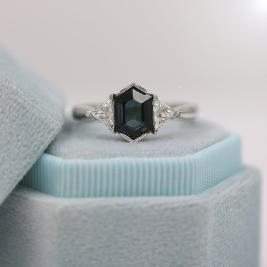 Hexagon Sapphire Ring