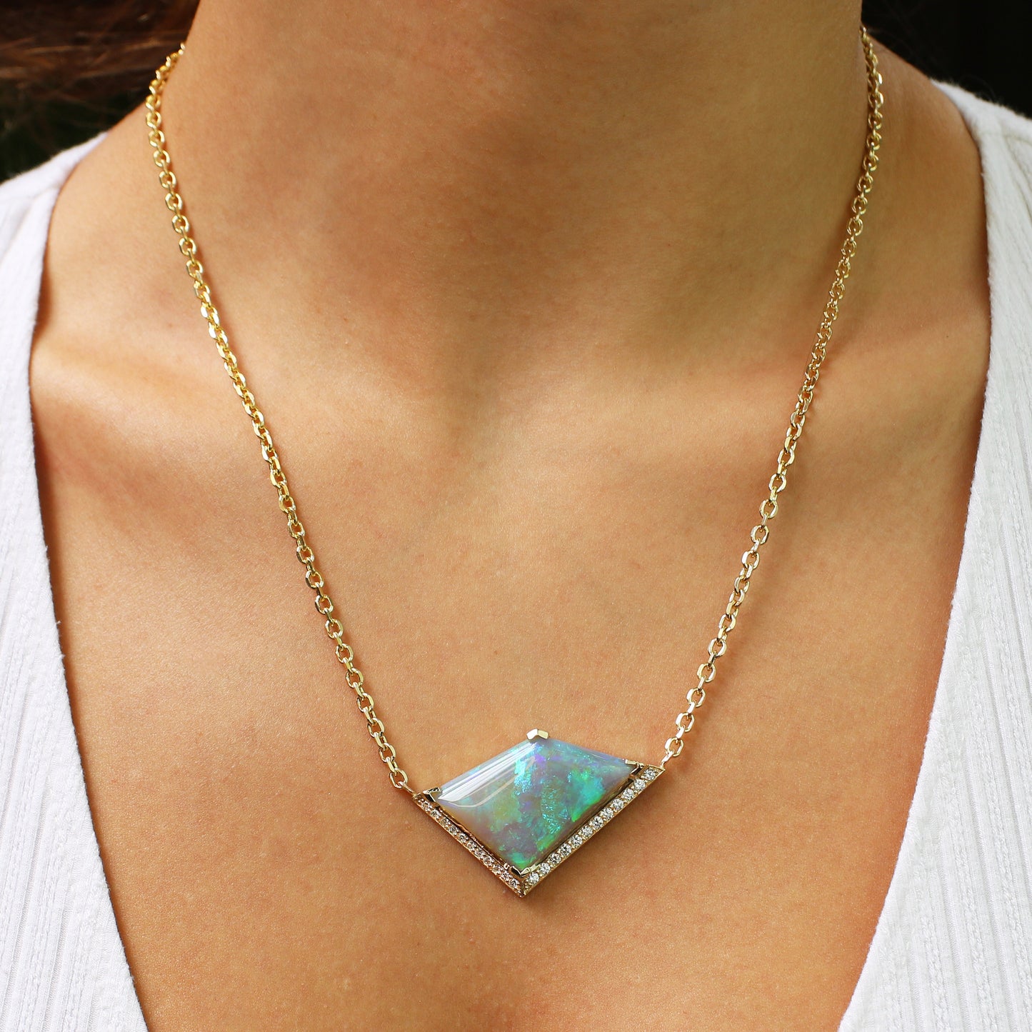 Load image into Gallery viewer, Big Opal Necklace
