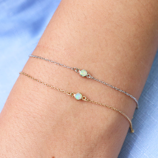 Load image into Gallery viewer, Classic Gold Opal Bracelet

