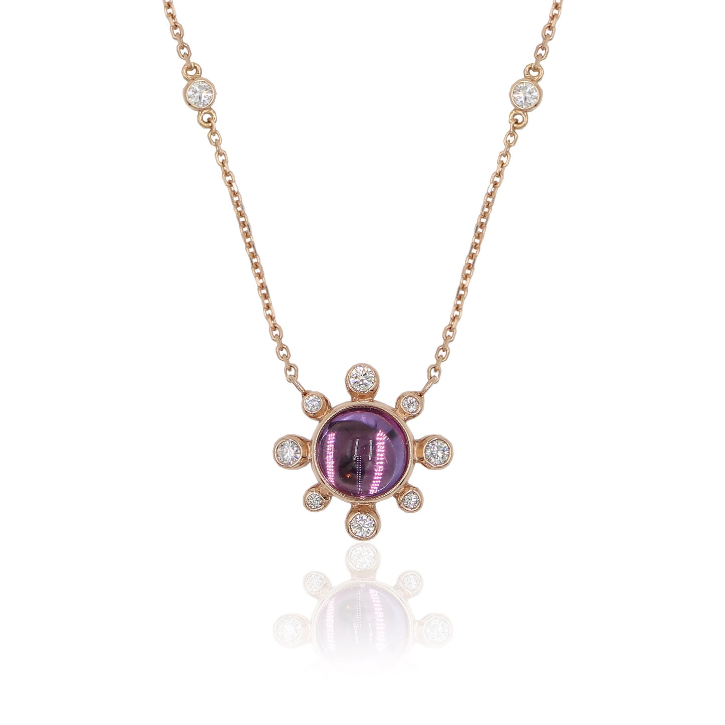 Load image into Gallery viewer, Rose Gold Amethyst Necklace
